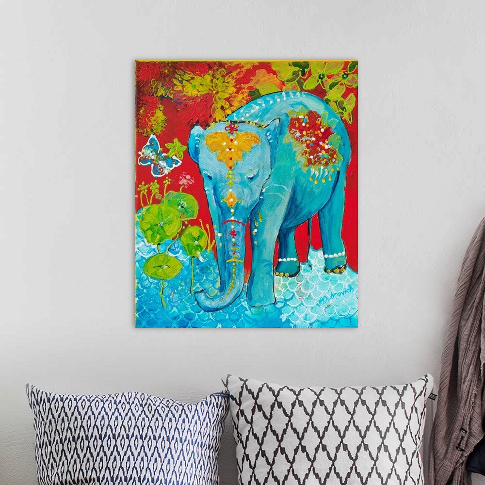 A bohemian room featuring Inspired by elephants I have come across everywhere. Beautiful, majestic and intelligent creatures.