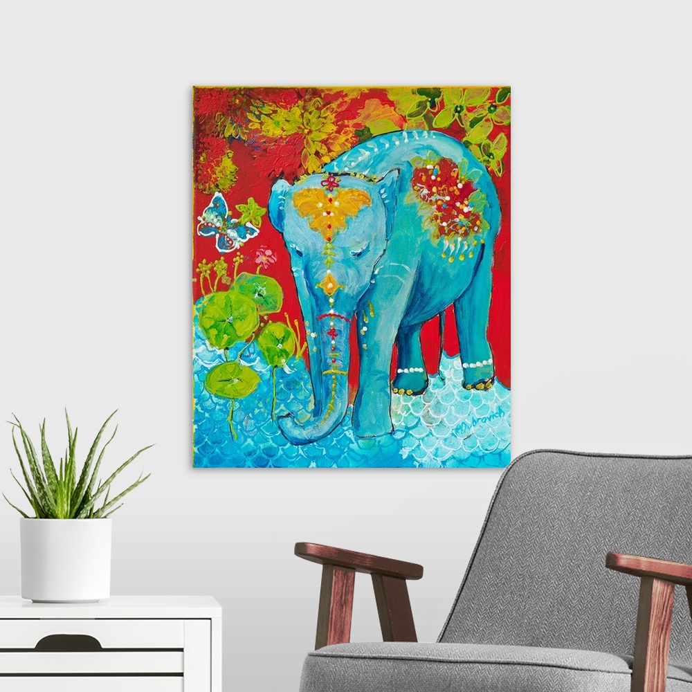 A modern room featuring Inspired by elephants I have come across everywhere. Beautiful, majestic and intelligent creatures.