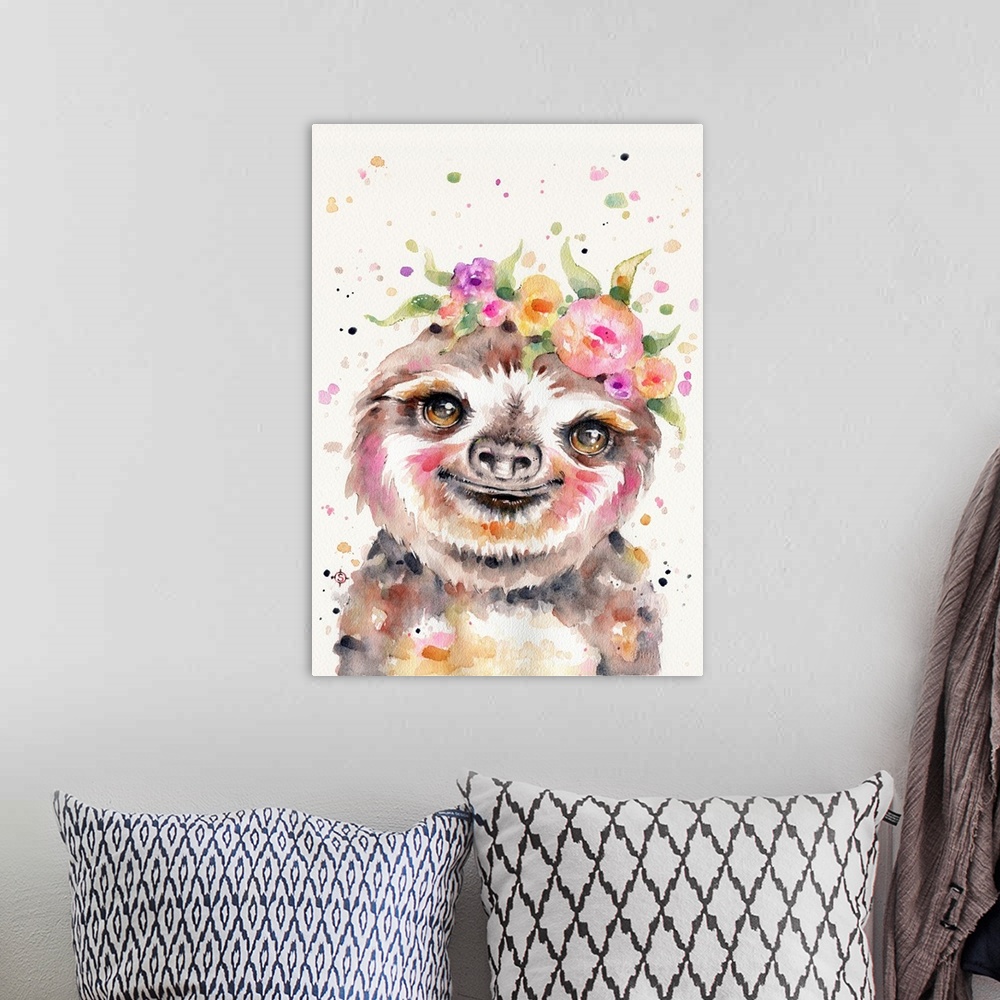 A bohemian room featuring Little Sloth