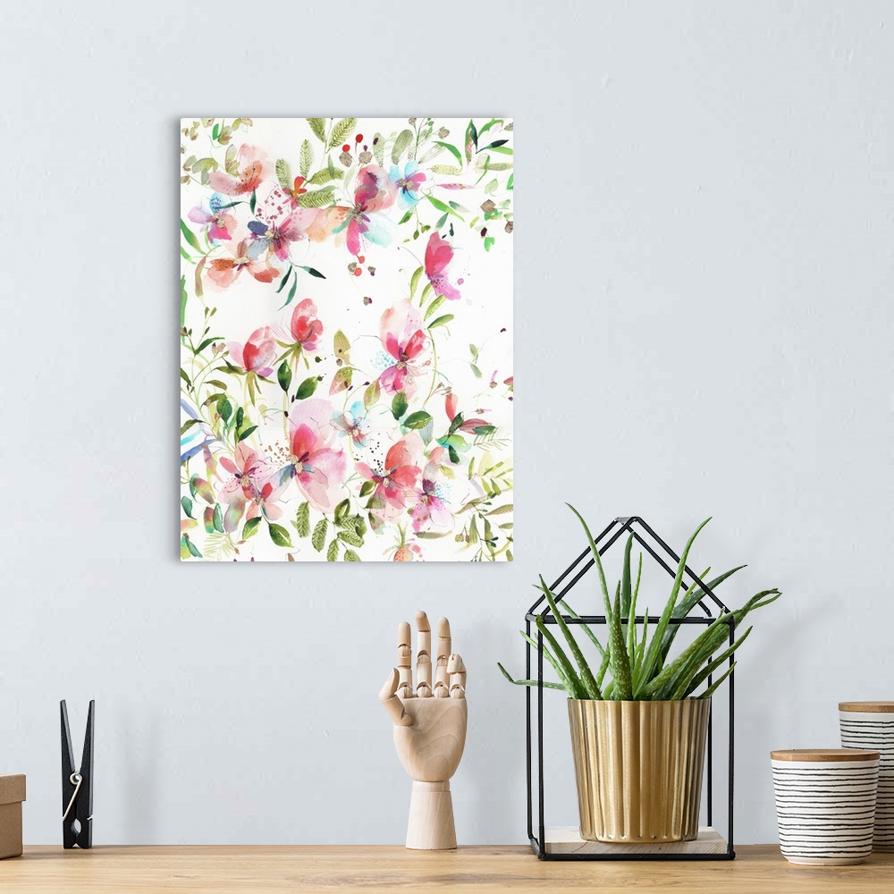 A bohemian room featuring This painting captures the spirit of spring so beautifully. Itos fresh, gentle and happy like the...