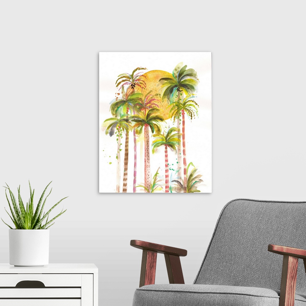 A modern room featuring The tropicals and sun remind us of happy times. Sunny day out simply captures the essence of a su...