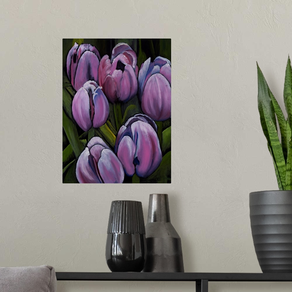 A modern room featuring Tulips