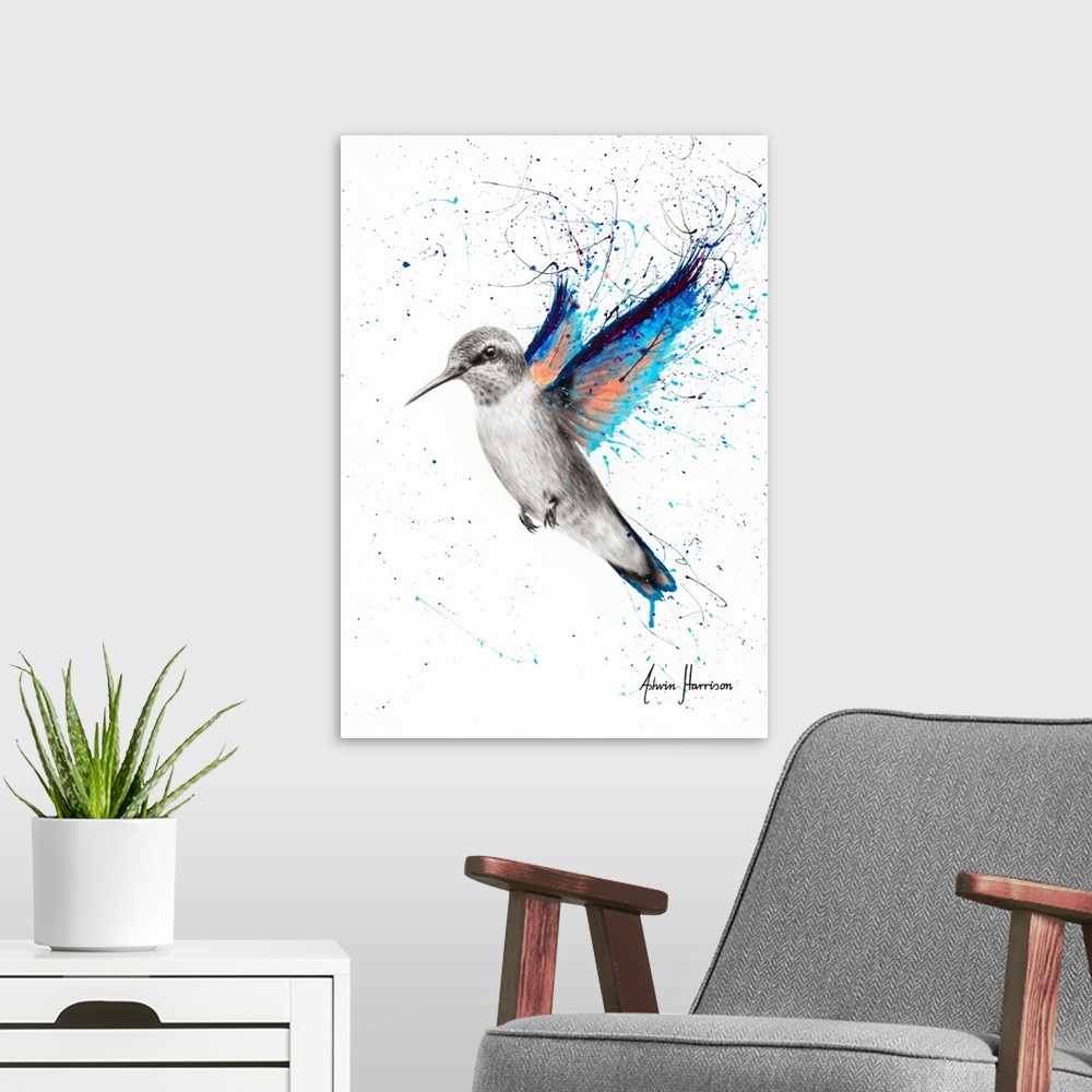 A modern room featuring Azul Hummingbird