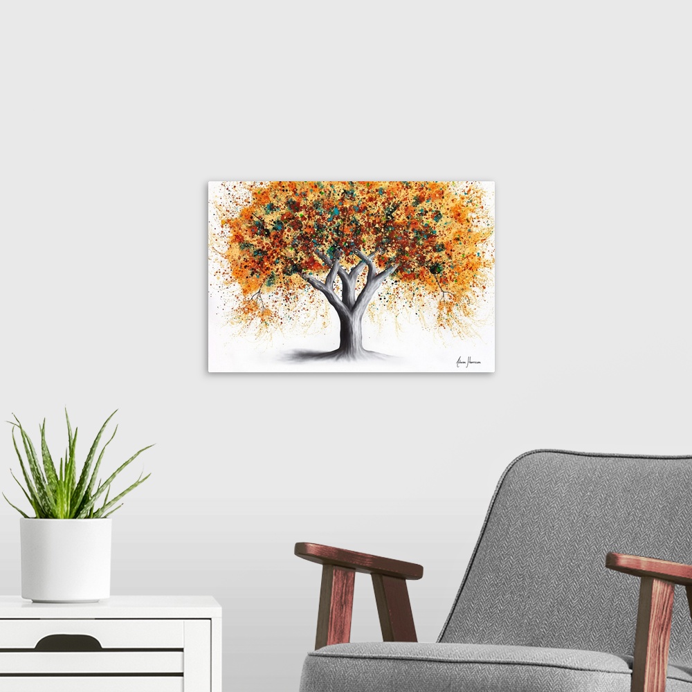 A modern room featuring Desert Opal Tree