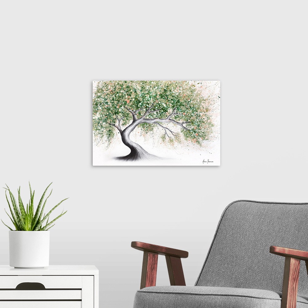 A modern room featuring Field Blossom Tree