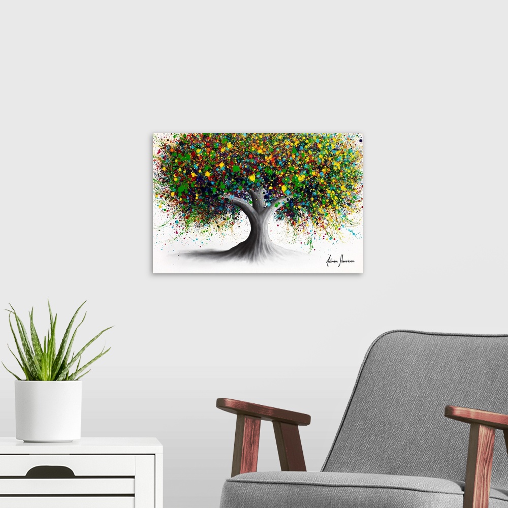 A modern room featuring Floral Peace Tree