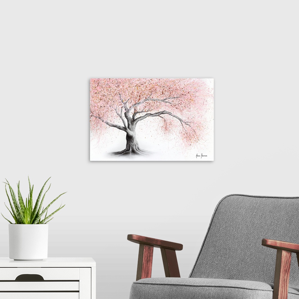 A modern room featuring Forever Blossom