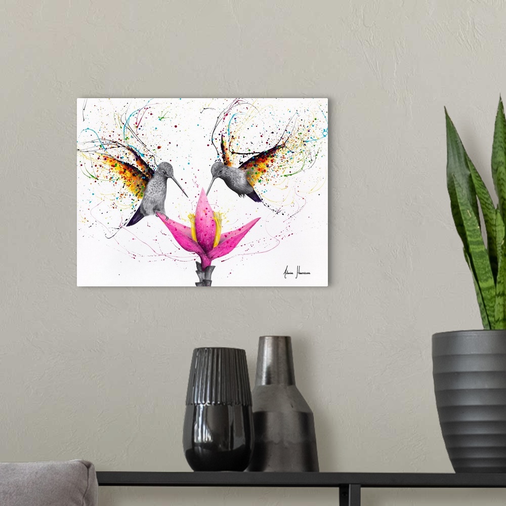A modern room featuring Friendship Hummingbirds