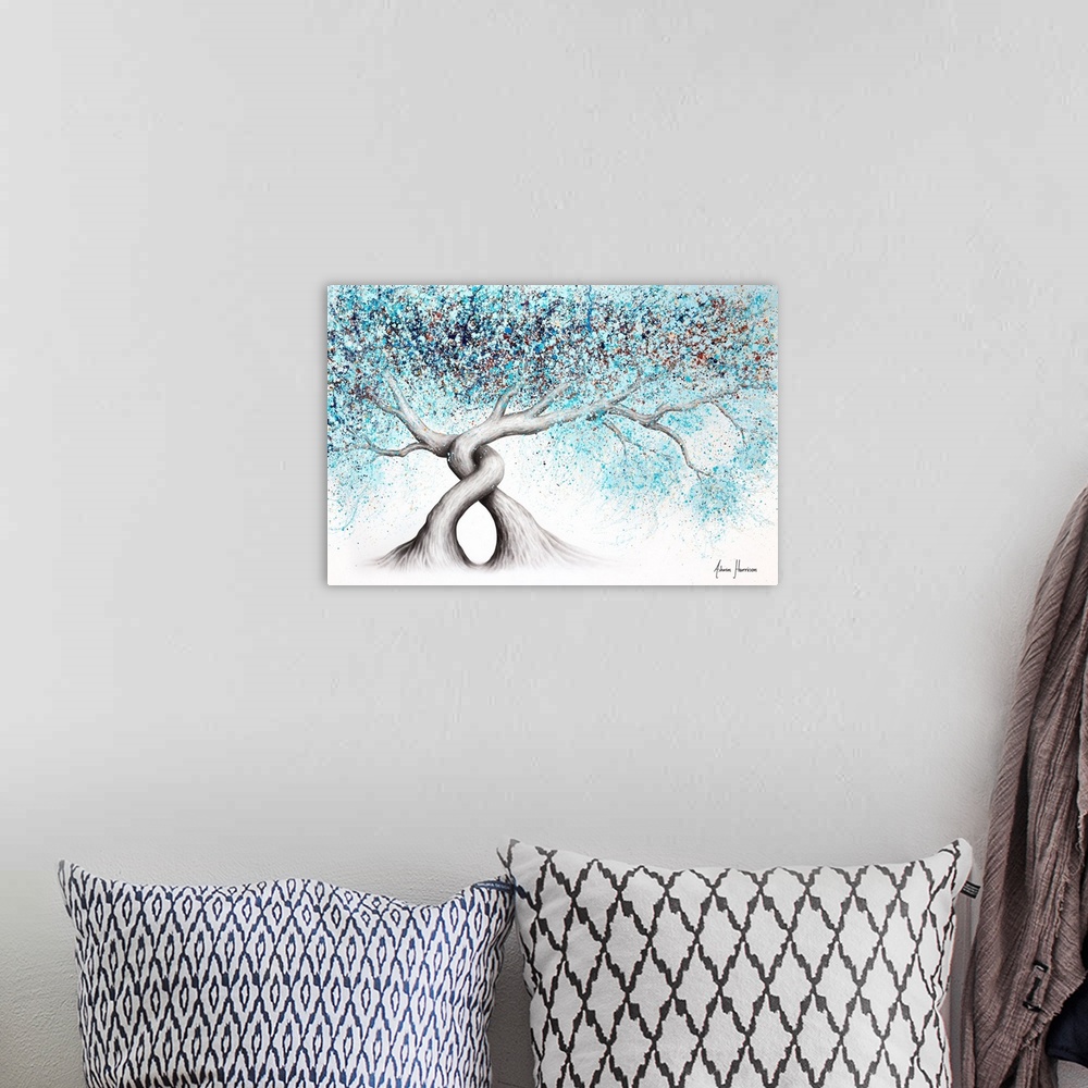 A bohemian room featuring Iced Gemstone Trees