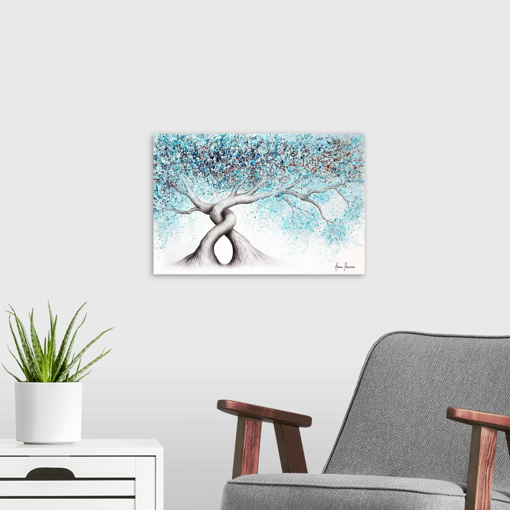A modern room featuring Iced Gemstone Trees