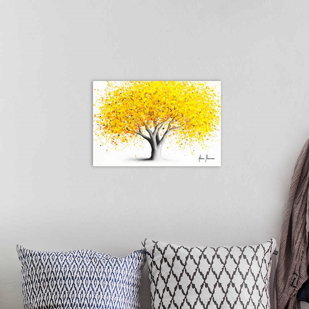 A bohemian room featuring Powerful Pollen Tree
