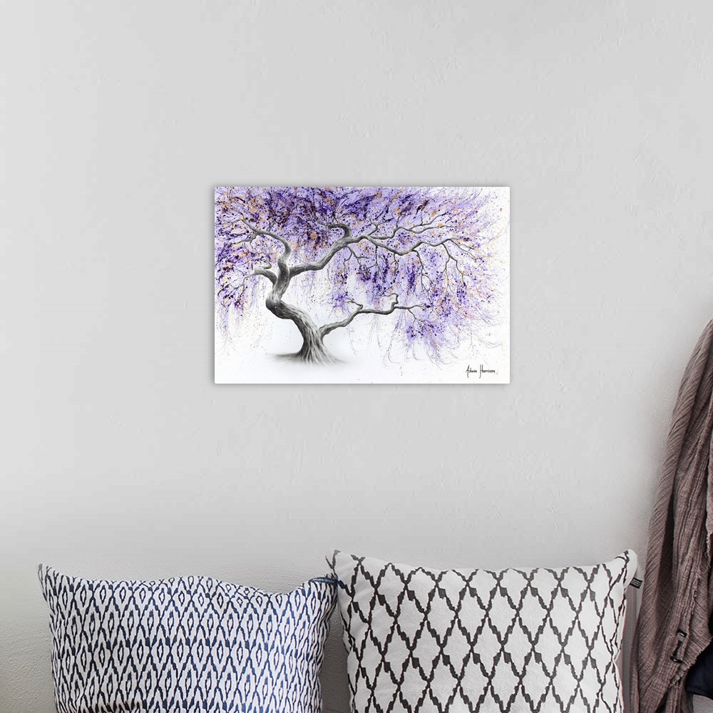 A bohemian room featuring Purple Prosperity Tree