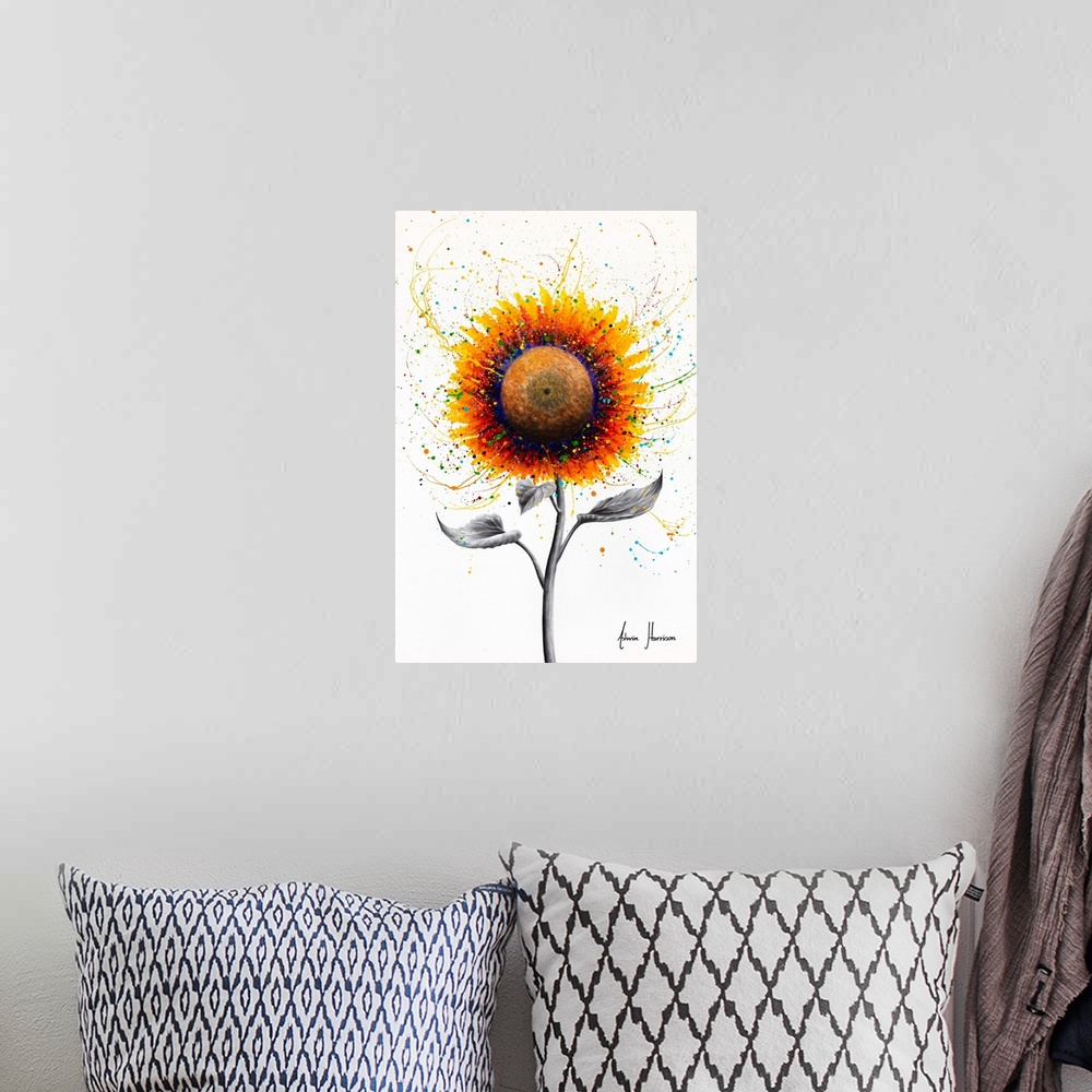 A bohemian room featuring Rainbow Sunflower