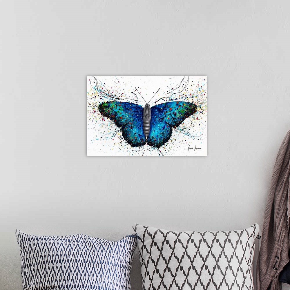 A bohemian room featuring Sparkling City Butterfly