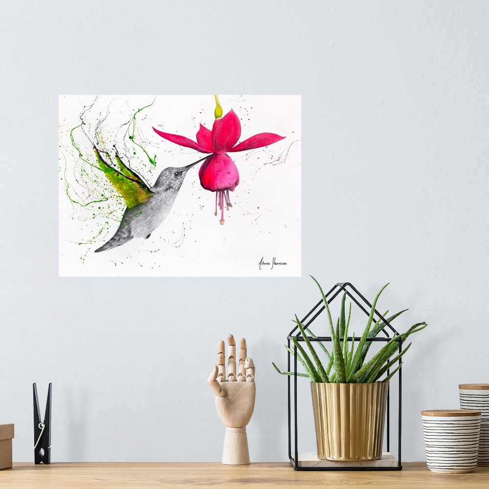 A bohemian room featuring Spring Garden Hummingbird