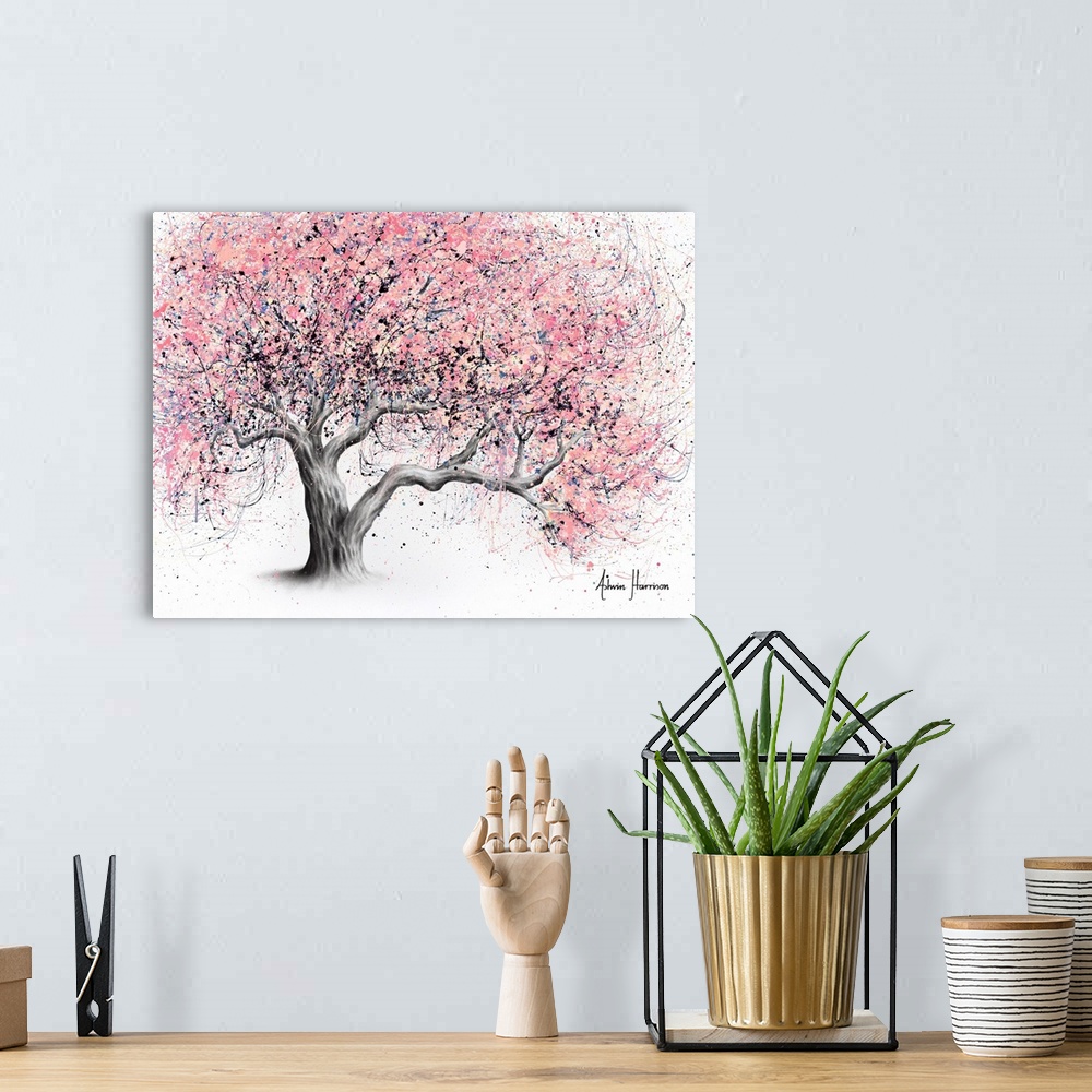 A bohemian room featuring Taffy Blossom Tree