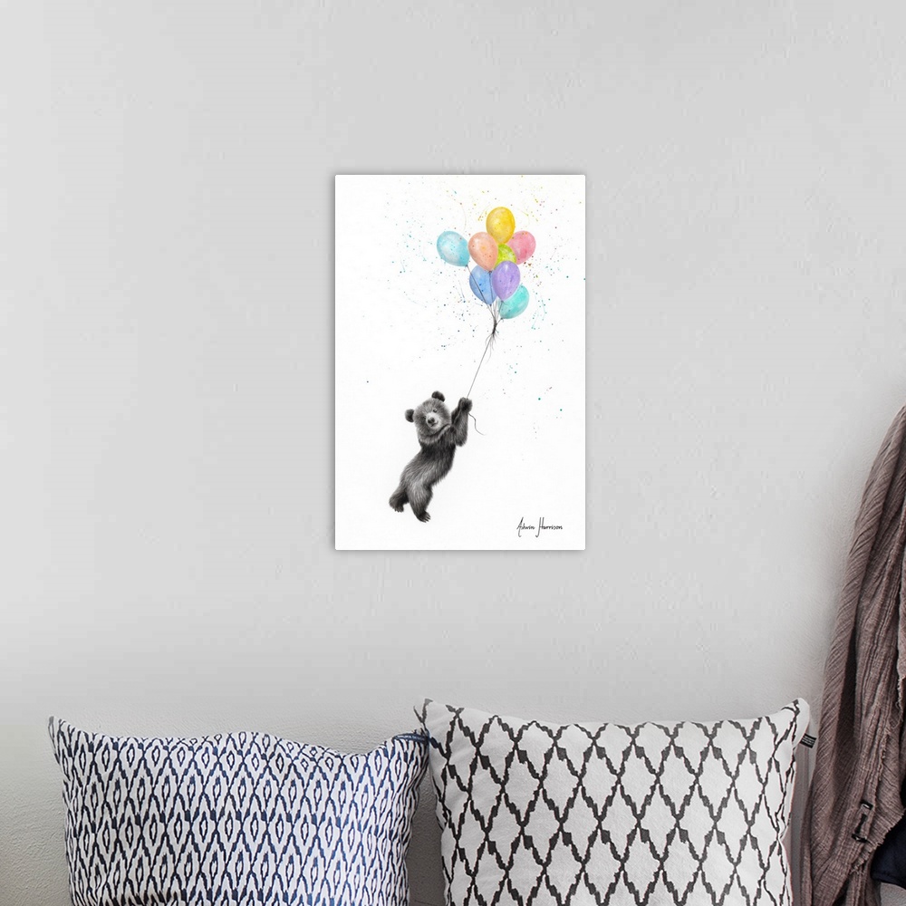 A bohemian room featuring The Bear And The Balloons