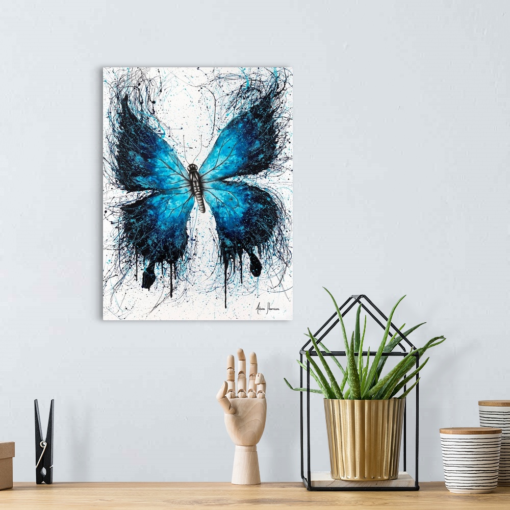 A bohemian room featuring The Butterfly Blue Wings