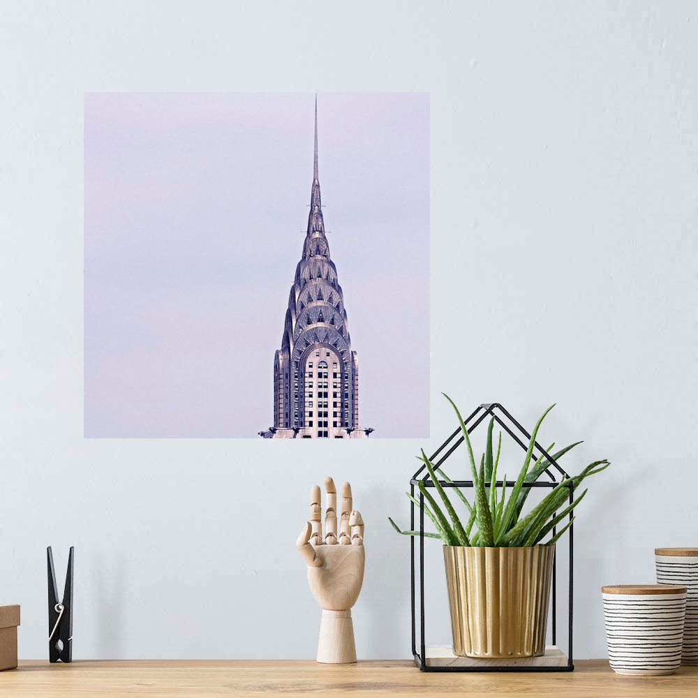 A bohemian room featuring Chrysler Building