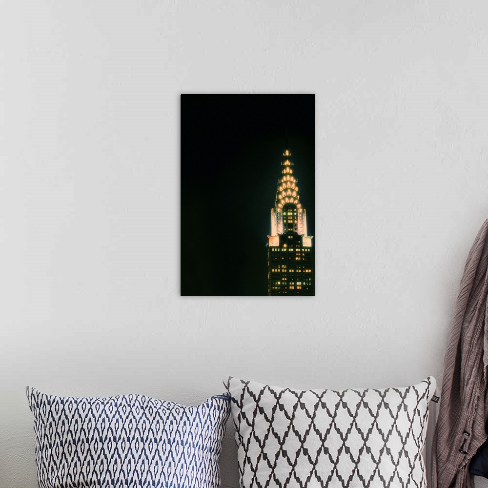 A bohemian room featuring Chrysler Building At Night