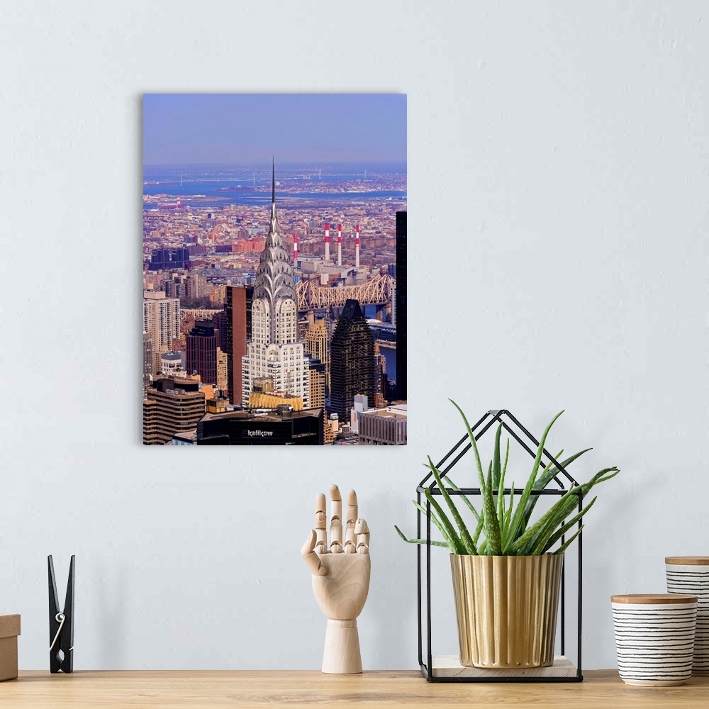 A bohemian room featuring Chrysler Building View From Empire State Building