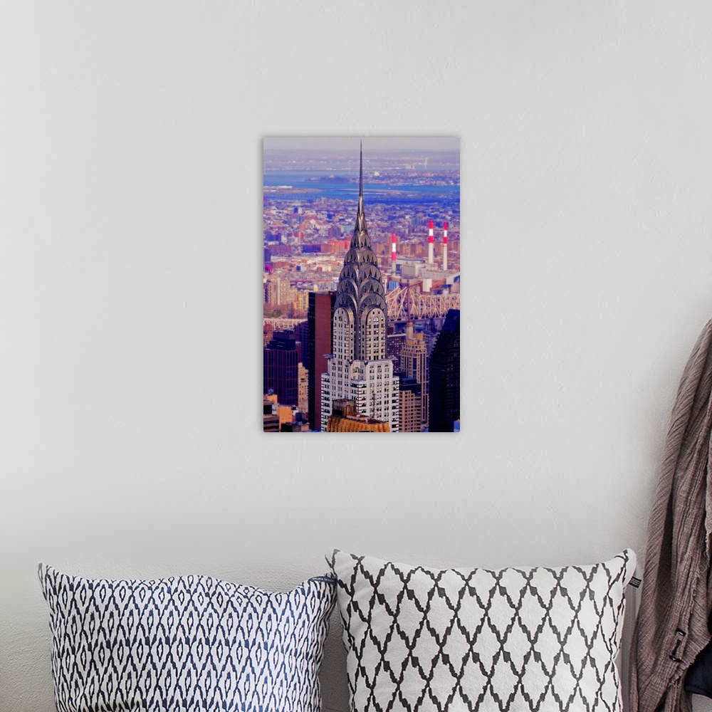 A bohemian room featuring Chrysler Building View From Empire State Building