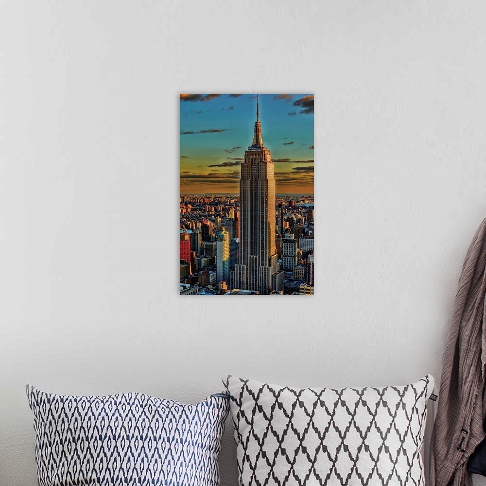 A bohemian room featuring Empire State Building At Sunset