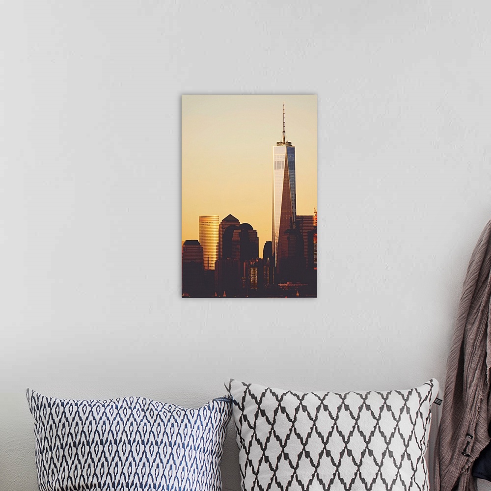 A bohemian room featuring Freedom Tower Closeup At Sunset