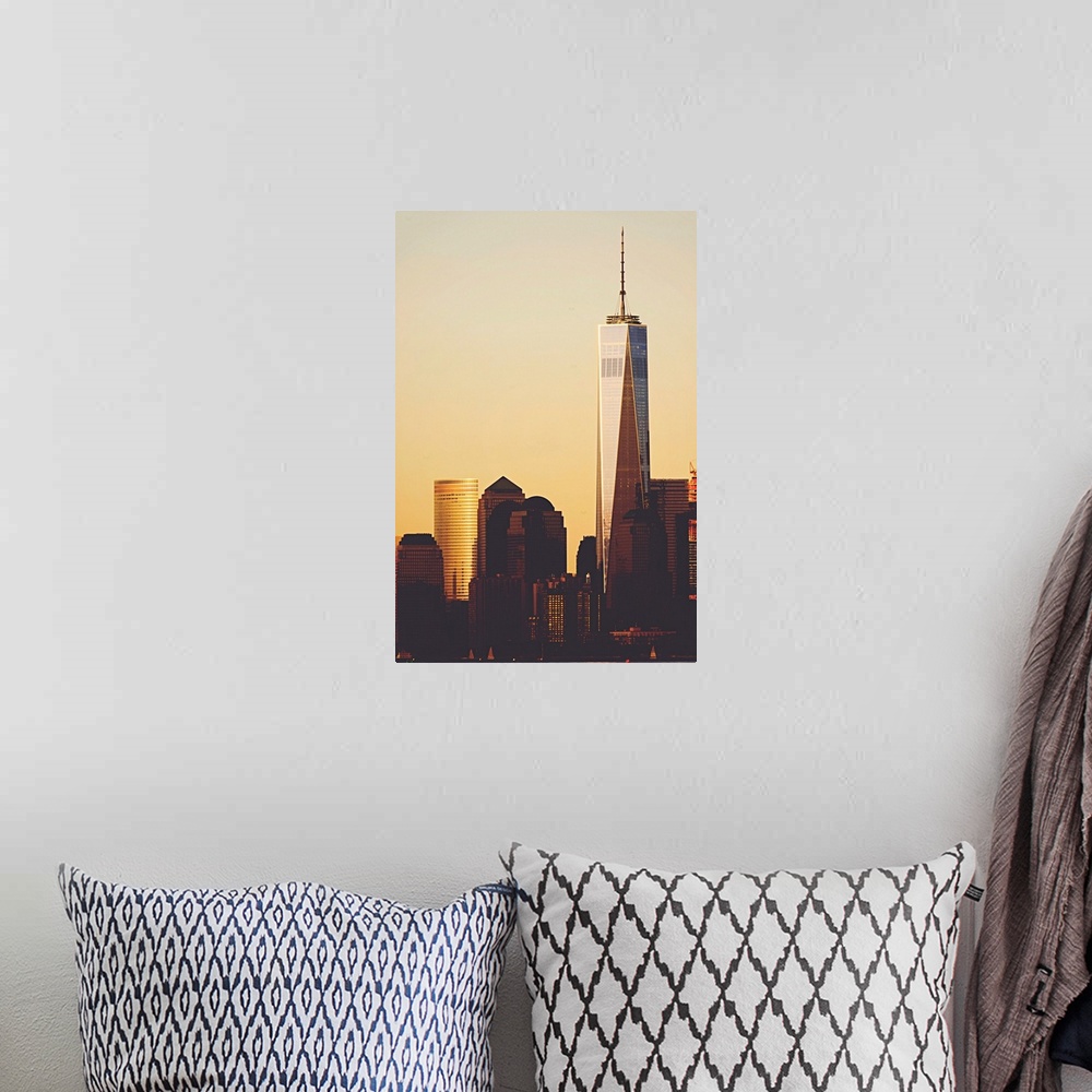 A bohemian room featuring Freedom Tower Closeup At Sunset