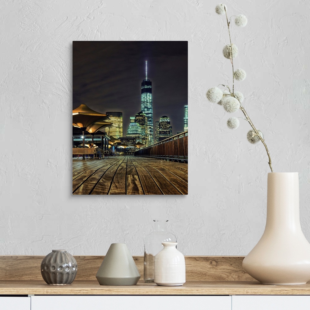 A farmhouse room featuring Freedom Tower View From New Jersey