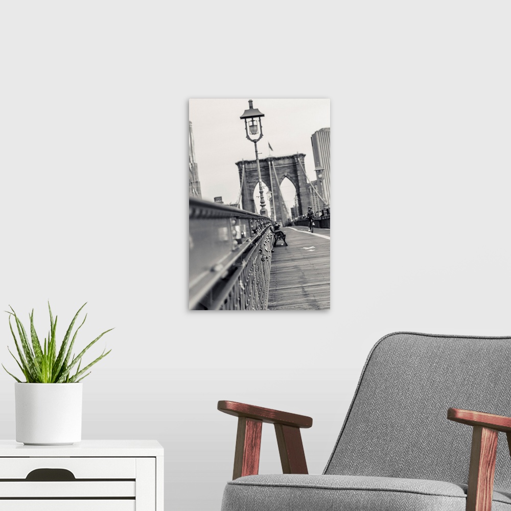 A modern room featuring Love Locks On Brooklyn Bridge