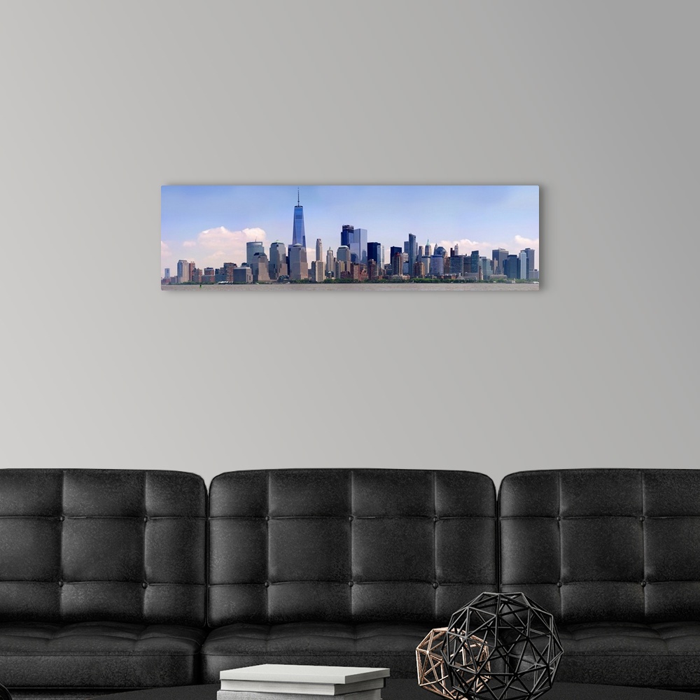 A modern room featuring Lower Manhattan Panaromic View From Liberty State Park