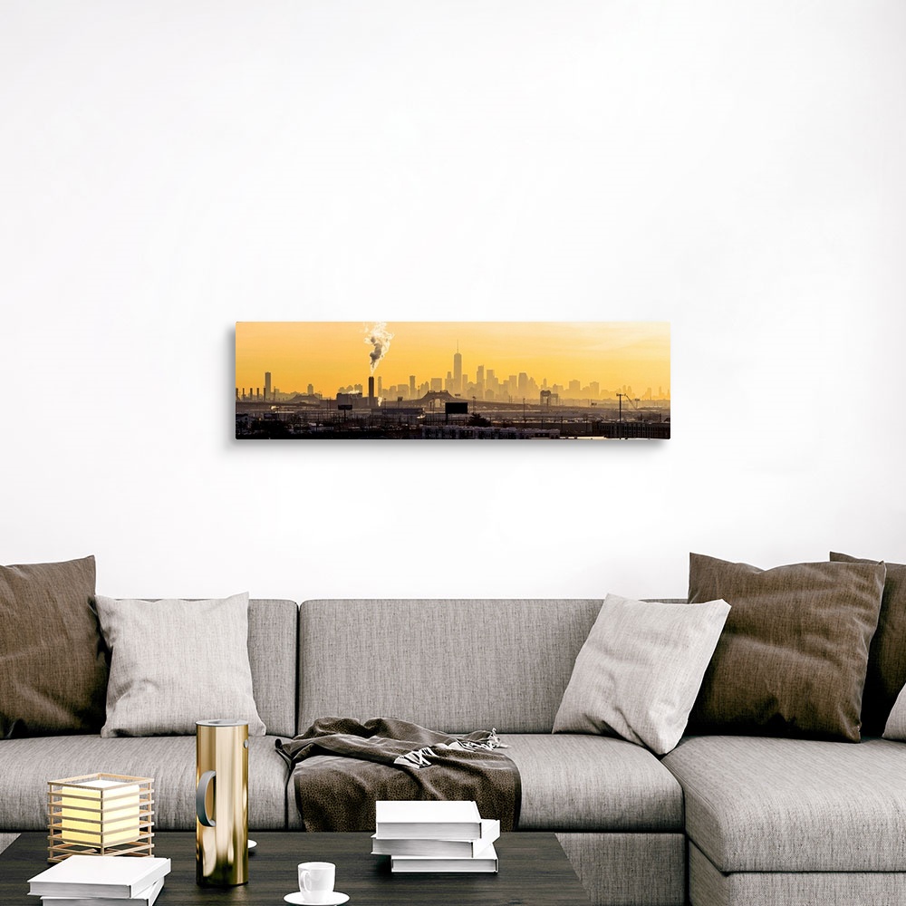 A traditional room featuring Lower Manhattan Panoramic View From New Jersey