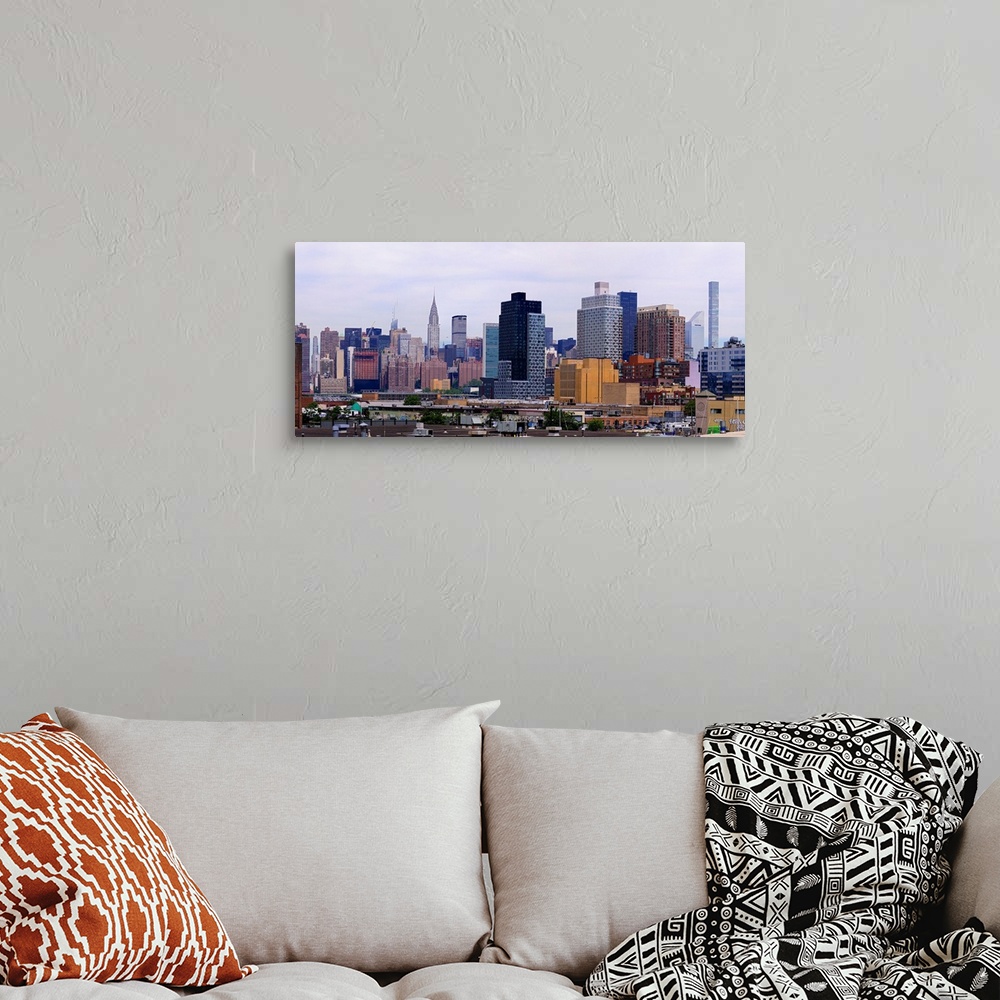 A bohemian room featuring Manhattan Panoramic View From Queens