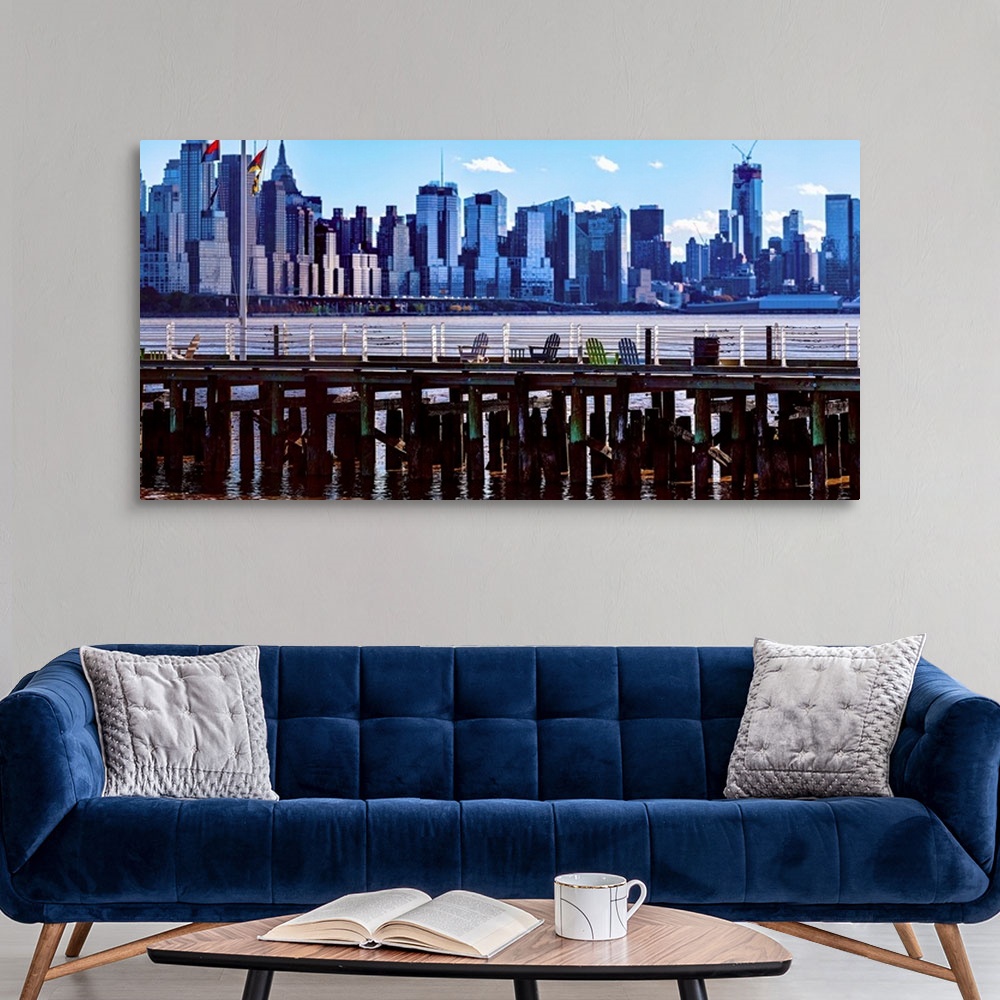 A modern room featuring Pier With Manhattan Panoramic View