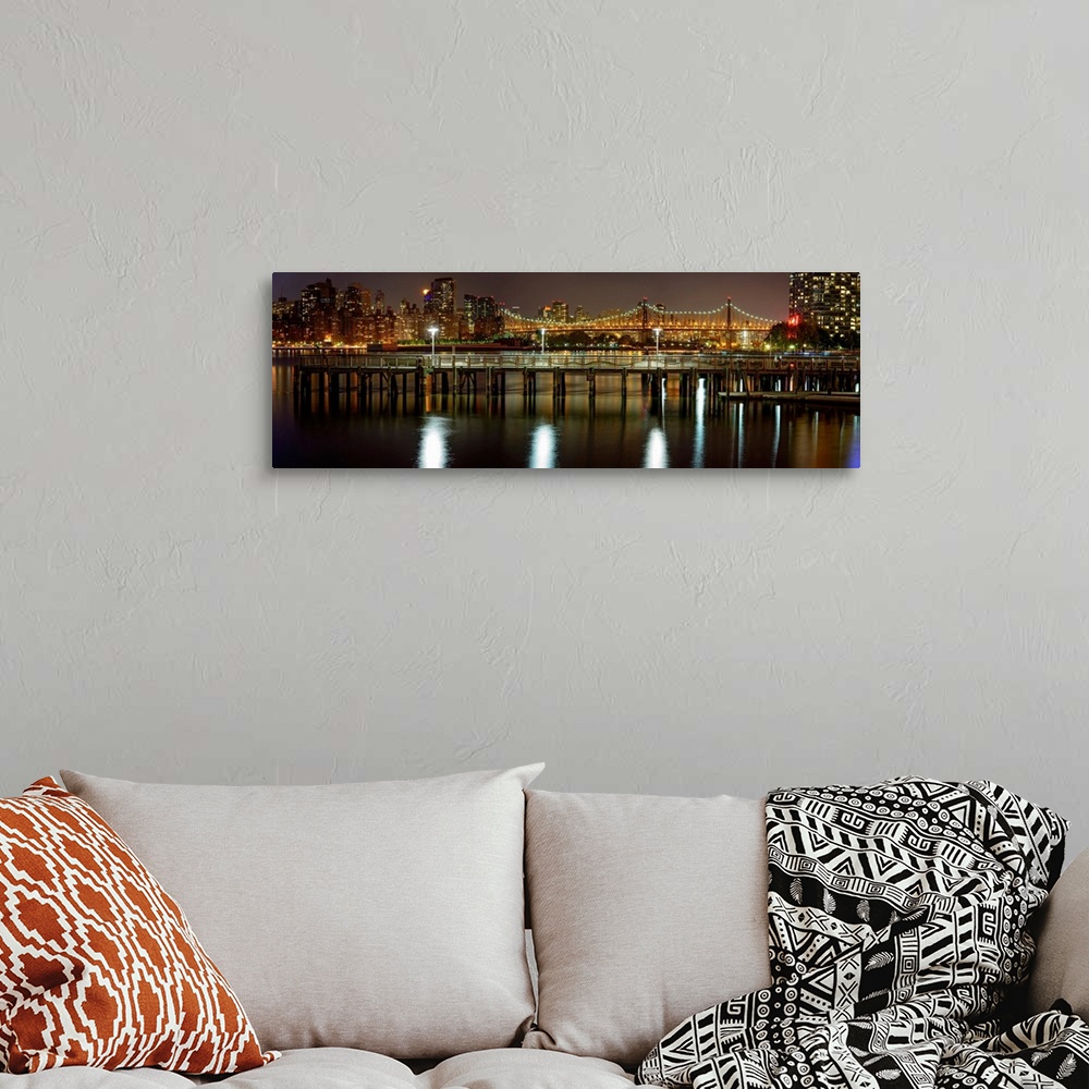 A bohemian room featuring Queensboro Bridge Panoramic View