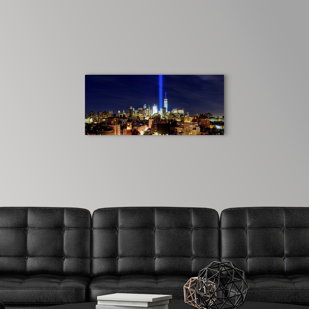 A modern room featuring Tribute In Light Panoramic View With Lower Manhattan