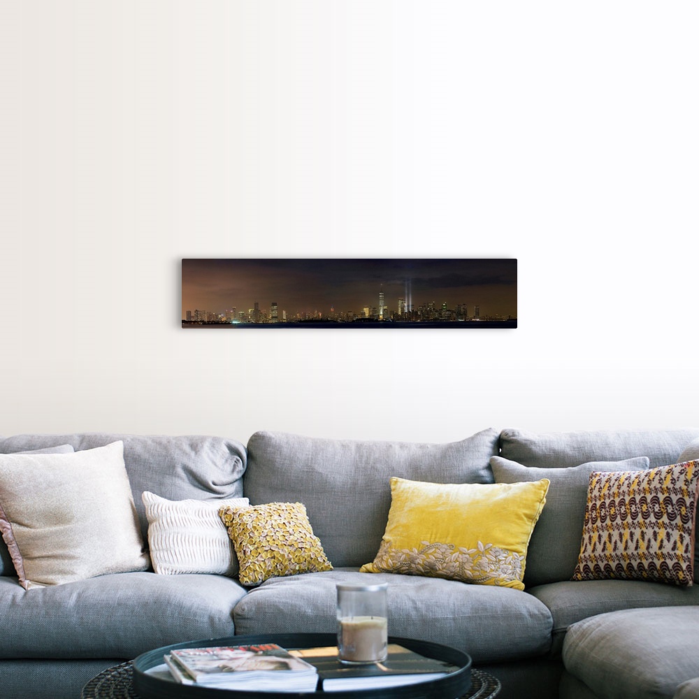 A farmhouse room featuring Tribute In Light Panoramic View With Lower Manhattan And New Jersey