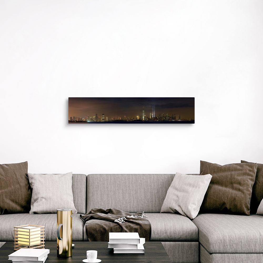 A traditional room featuring Tribute In Light Panoramic View With Lower Manhattan And New Jersey
