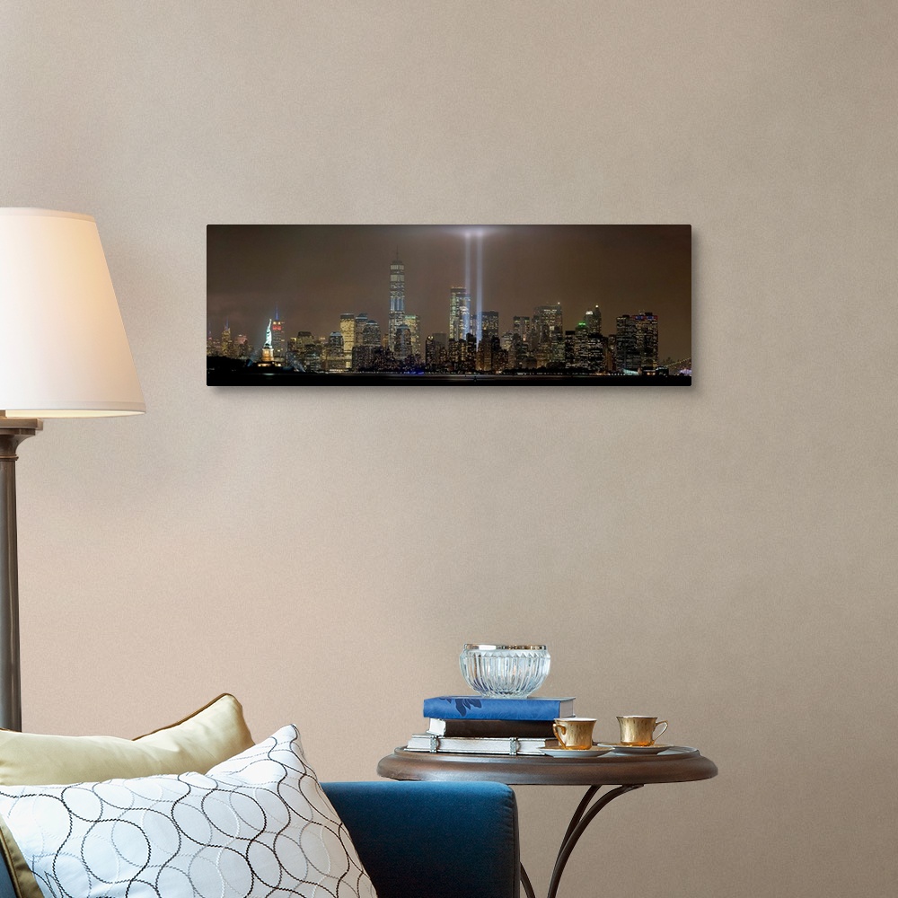 A traditional room featuring Tribute In Light Panoramic View With Lower Manhattan From New Jersey