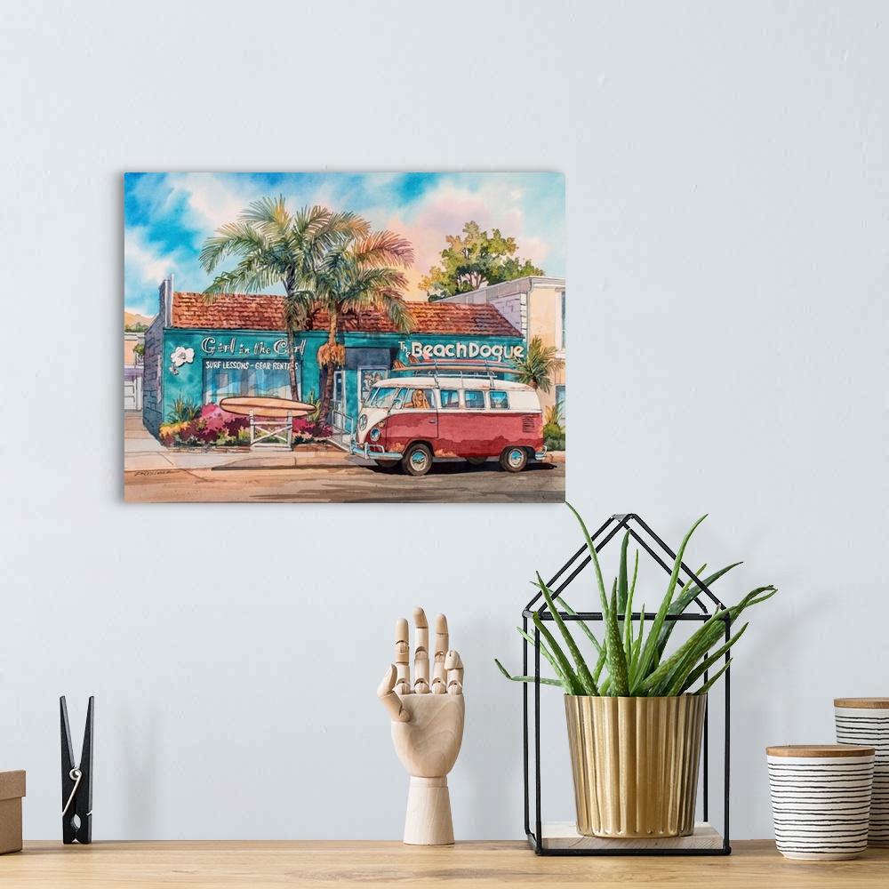 A bohemian room featuring Surfer Girl