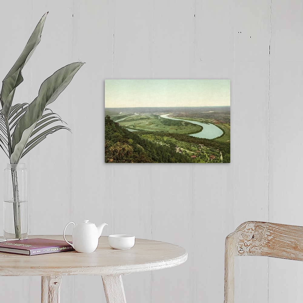 A farmhouse room featuring Vintage photograph of Chattanooga from Lookout Mountain, Tennessee