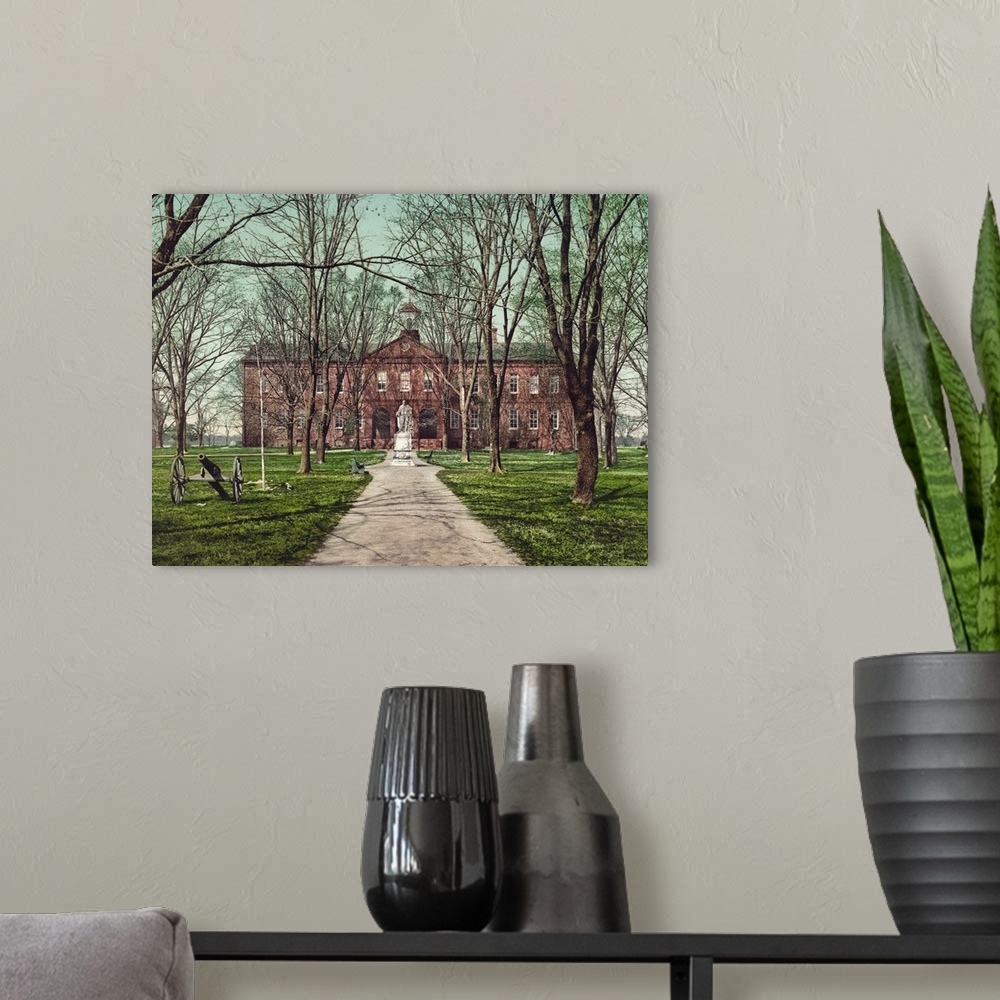 A modern room featuring Vintage photograph of College of William and Mary, Williamsburg, Virginia