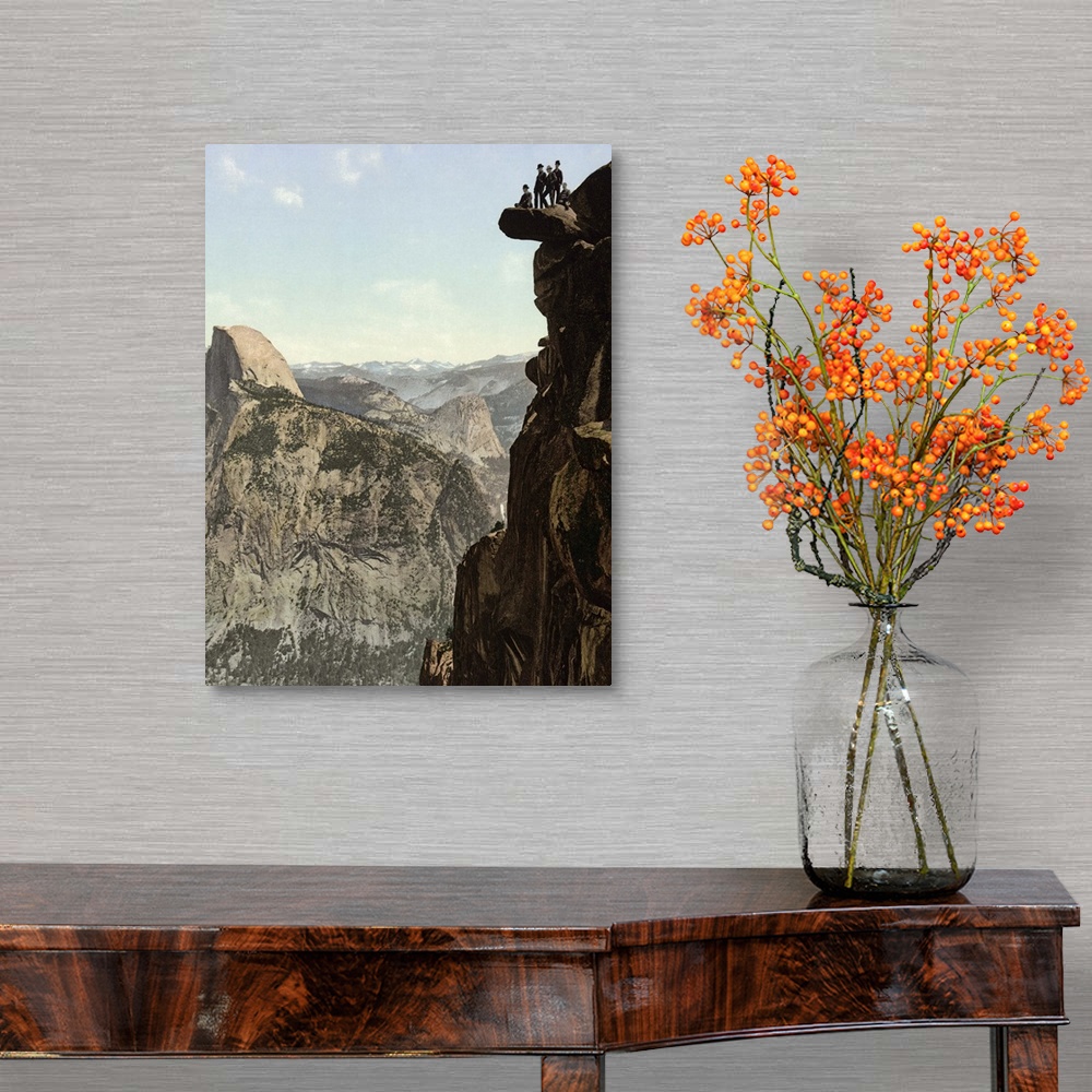 A traditional room featuring Vintage photograph of Glacier Point and Half Dome, Yosemite National Park