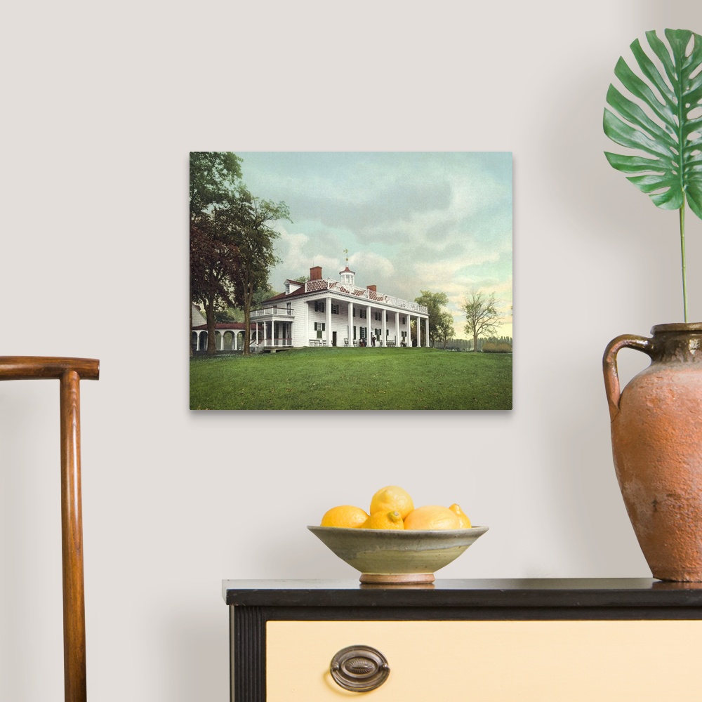 A traditional room featuring Vintage photograph of Mount Vernon, Virginia
