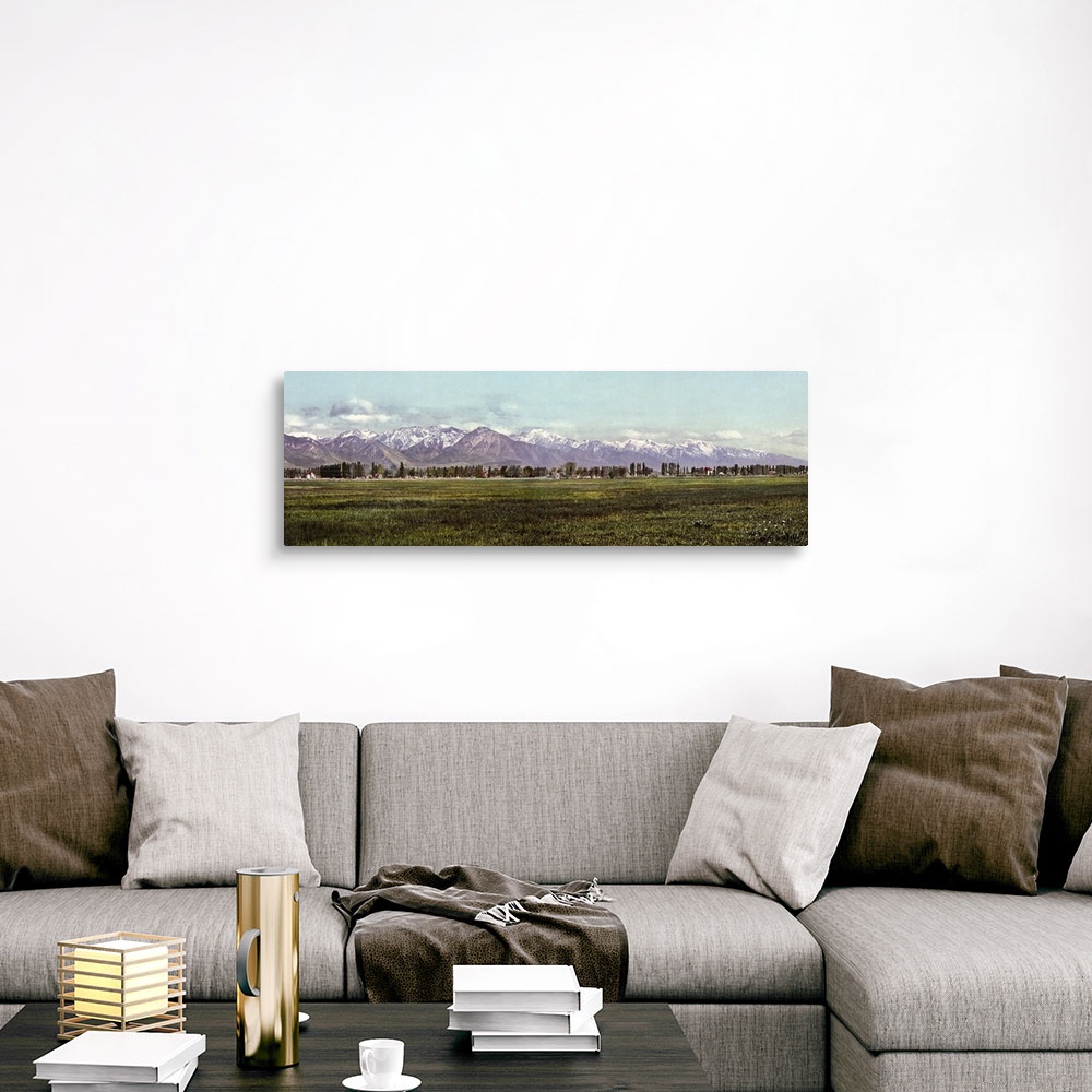 A traditional room featuring Vintage photograph of The Wasatch Range, Salt Lake City, Utah