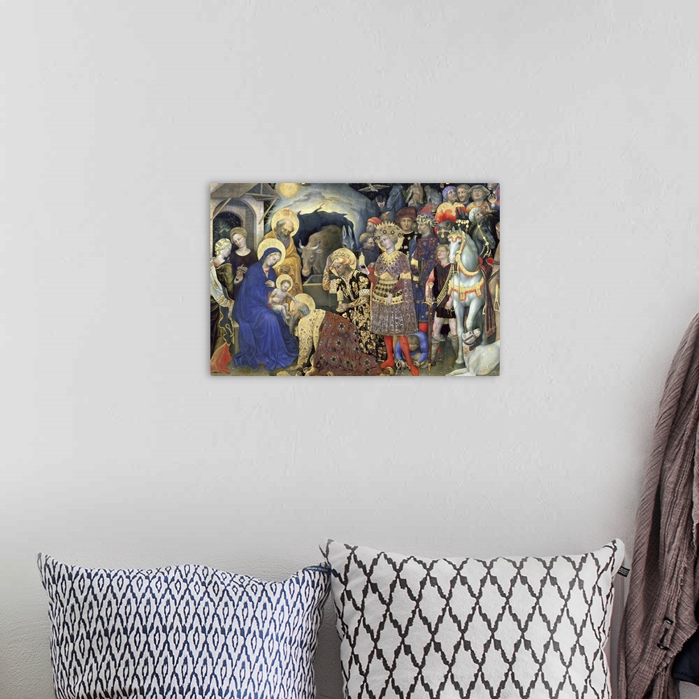 A bohemian room featuring Adoration of the Magi