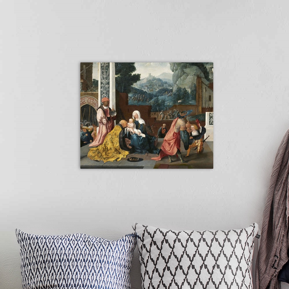 A bohemian room featuring Adoration of the Magi, c.1519, oil on panel.