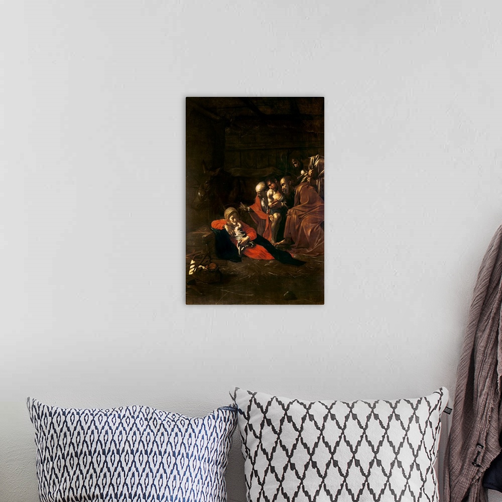A bohemian room featuring Adoration of the Shepherds