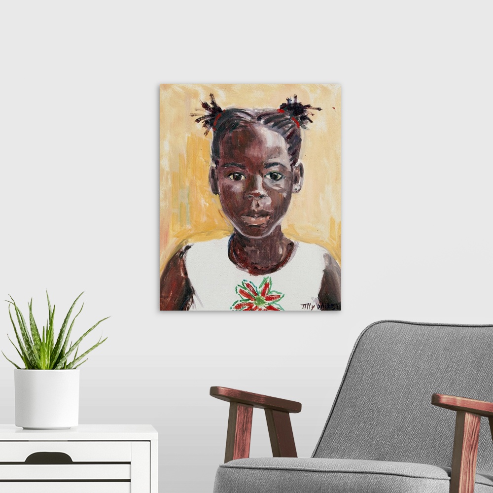 A modern room featuring African Girl